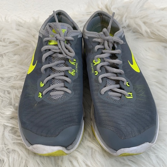 Nike Flex Supreme TR Cool Grey/Volt-Pure Platinum Size 7.5 - Picture 3 of 12